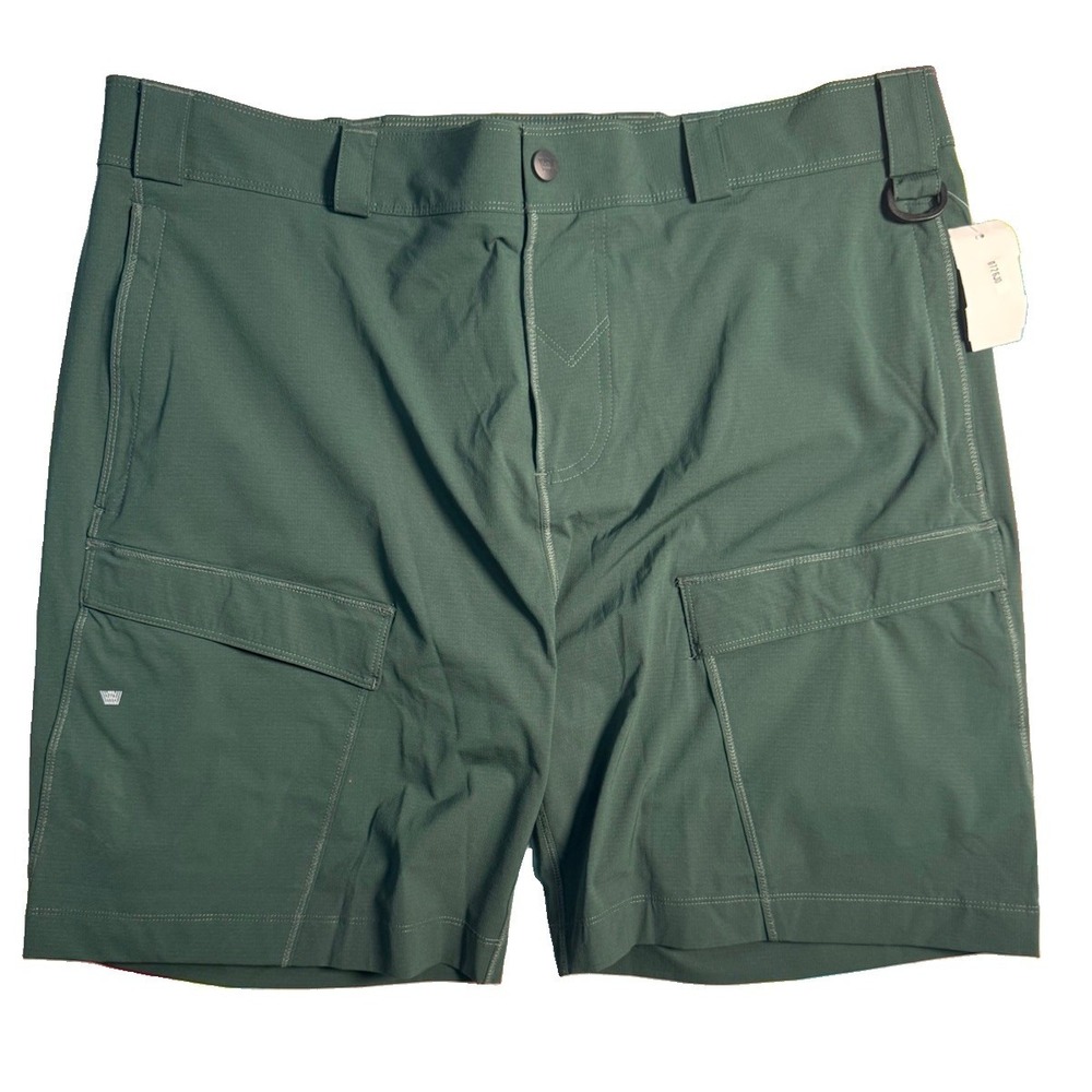 Mack Weldon Aquaterra Cargo Shorts Forest Green Mens XL Water Resistant NWT 38x8